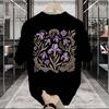 Trendy Floral Pattern T Shirts For Men Summer Fashion Streetwear 3D Printed Hip Hop Tshirts Cool Oversized Breathable Tees Tops