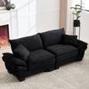 A Modern, Simple Double Sofa with a Feather Bed, for Which One Cushion Is Enough, Is Cozy, But Spacious In Living Room/bedroom/office, Black