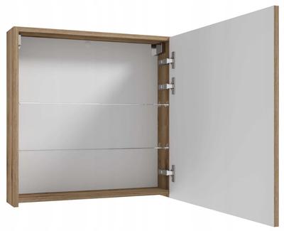 Bathroom Cabinet with Mirror, Hanging, 60x60 Cm, Oak Evoke Rietti