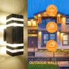 Dusk to Dawn Outdoor Wall Sconce Up Down Aluminum Wall Lamp IP65 Waterproof Wall Lighting