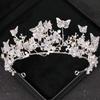 Silver Ab Crystal Tiaras and Crowns Headband for Women Rhinestone Diadem Bridal Wedding Hair Accessories Jewelry Crown Tiara