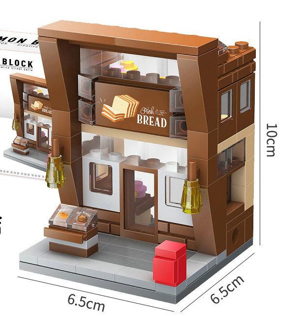 House Building Blocks Mini City Store Street View Snack Street Children'S Toys Boys And Girls Gifts Compatible With