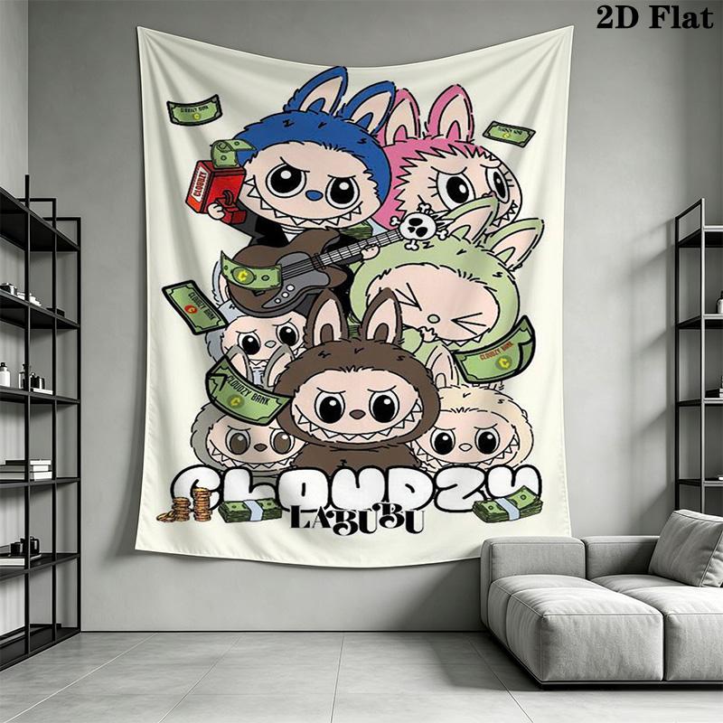 Whimsical Cartoon Monster Pattern Home Decor Tapestry, Wall Hanging, Decorative RV Wall Cloth.ZGT0914429