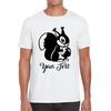 Cartoon Squirrel Holding Acorn Your Name Cute Squirrel Animal Mens Tee Top