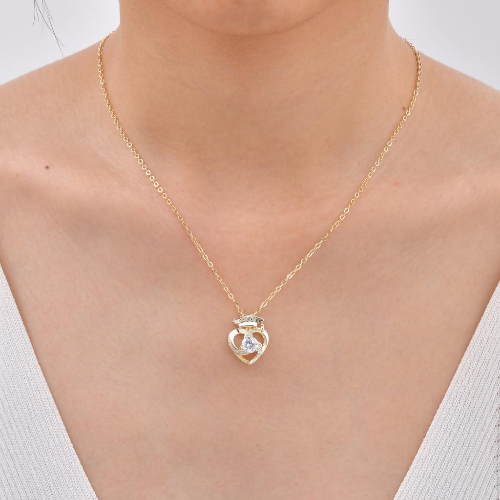 Graduation of Class 14K Gold Plated Mortarboard Cap Pendant Necklace Memorial Jewelry Gift for Women Friend Daughter Gift