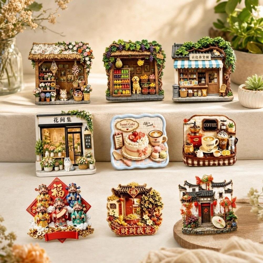 Shop Form Heimdekoration Haus Magnetischer Aufkleber Segensgeschenk Kühlschrankmagnet Magnet