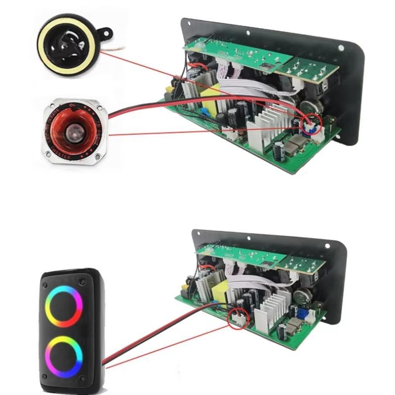 D100 Digitaler Audioverstärkerplatine Mit Bluetooth/MIC-Eingang/Echo/TF/USB/Radio 100W AC/DC Für Auto Oder Zuhause