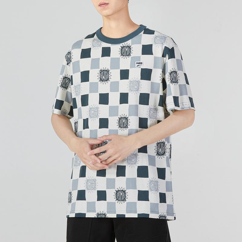 Puma Downtown All-Over Print Tee Men Tops 535365-99