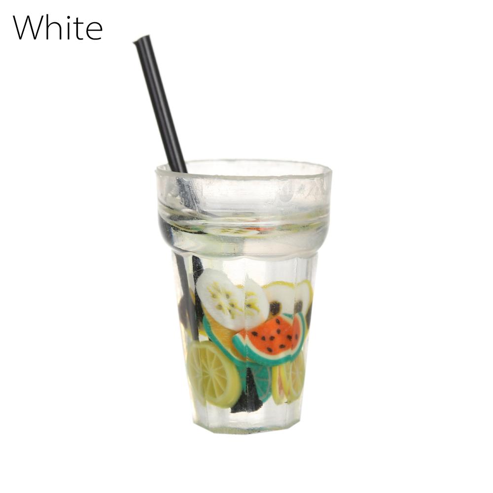 Mini Fruit Tea Cocktail Doll DIY Resin Scene Model Miniature Food Play Set Toy Doll Decoration DollHouse Accessories