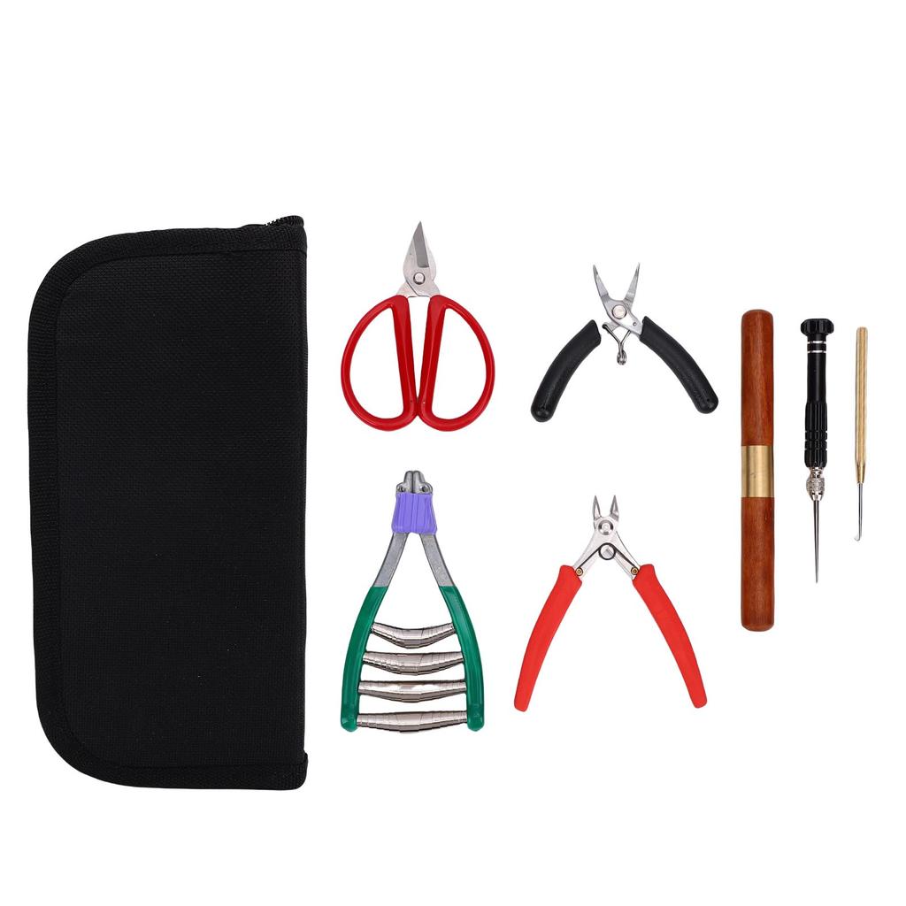 Badminton Racket Stringing Tool Set Bent Nose Pliers Diagonal Pliers Threading Hook Stringing Wire Cone Line Cone