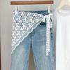 Slim Fit Lace Fart Curtain Jeans Decor Women's Scarf Trendy Hip Curtain  for Women