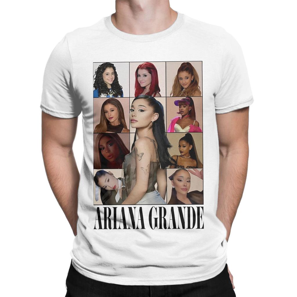 Men Ariana Grande The Eras Tour T Shirts The Dangerous Woman Era 100% Cotton Clothes Summer T Shirt O-Neck Casual Tee Shirt