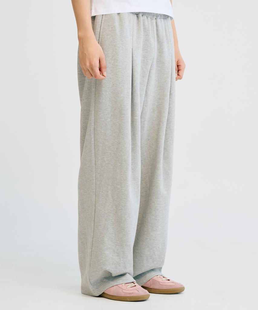 TAKEASY Essential Wide Sweatpants (Melange Grey)