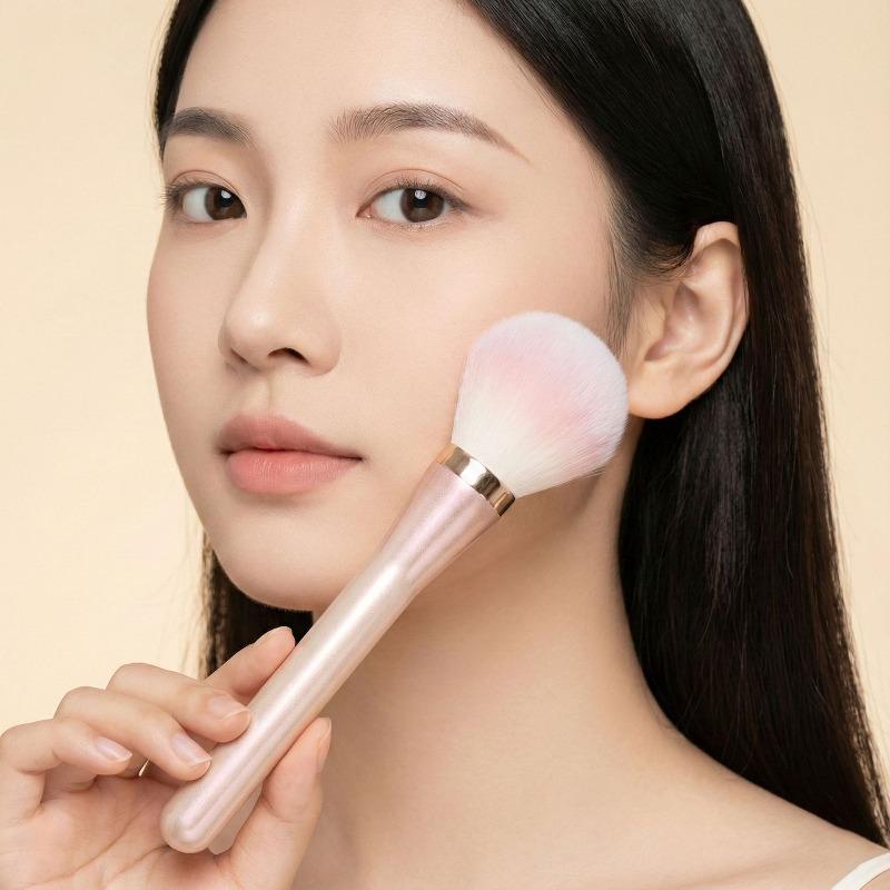 Langer Griff Einzelnes loses Puderpuderpinsel Make-up-Pinsel Handpuder Plastik Rougepinsel Puderpinsel Nagelstaubpinsel Make-up-Pinsel