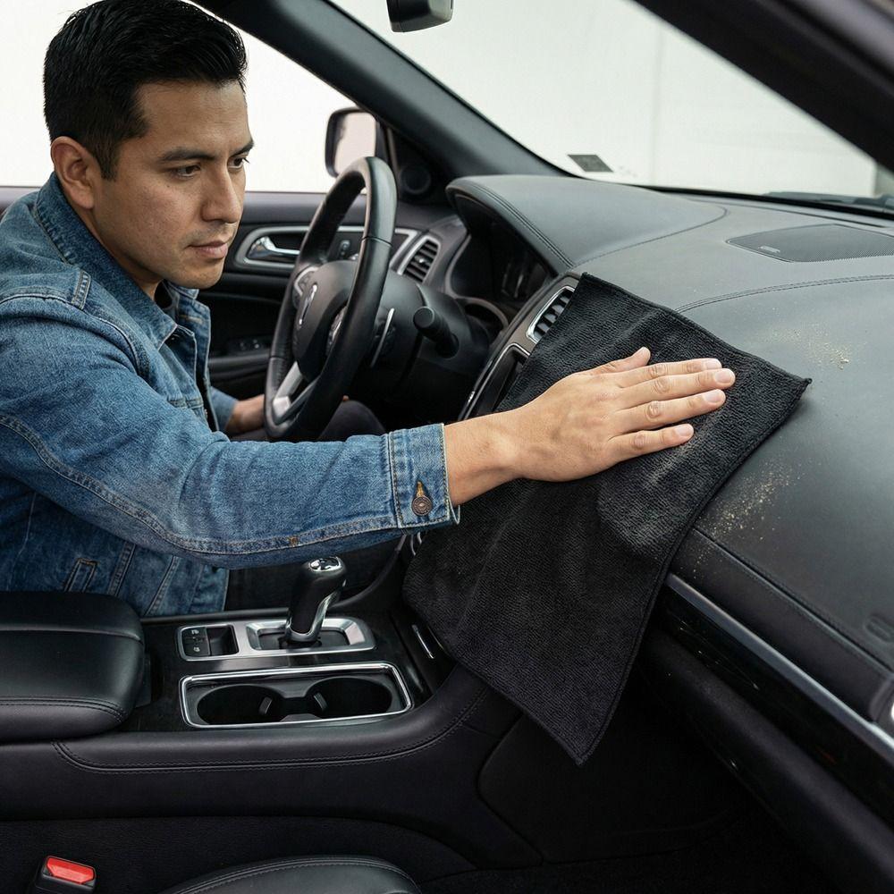 No Trace Wipe Cloth Soft Microfiber Cleaning Cloth Multifunctional Car Cleaning Cloth  Bowl