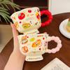 Cartoon Ceramic Cup Cute Children'S Home Mug Breakfast Milk Oat Cup Office Coffee Cup Souvenir