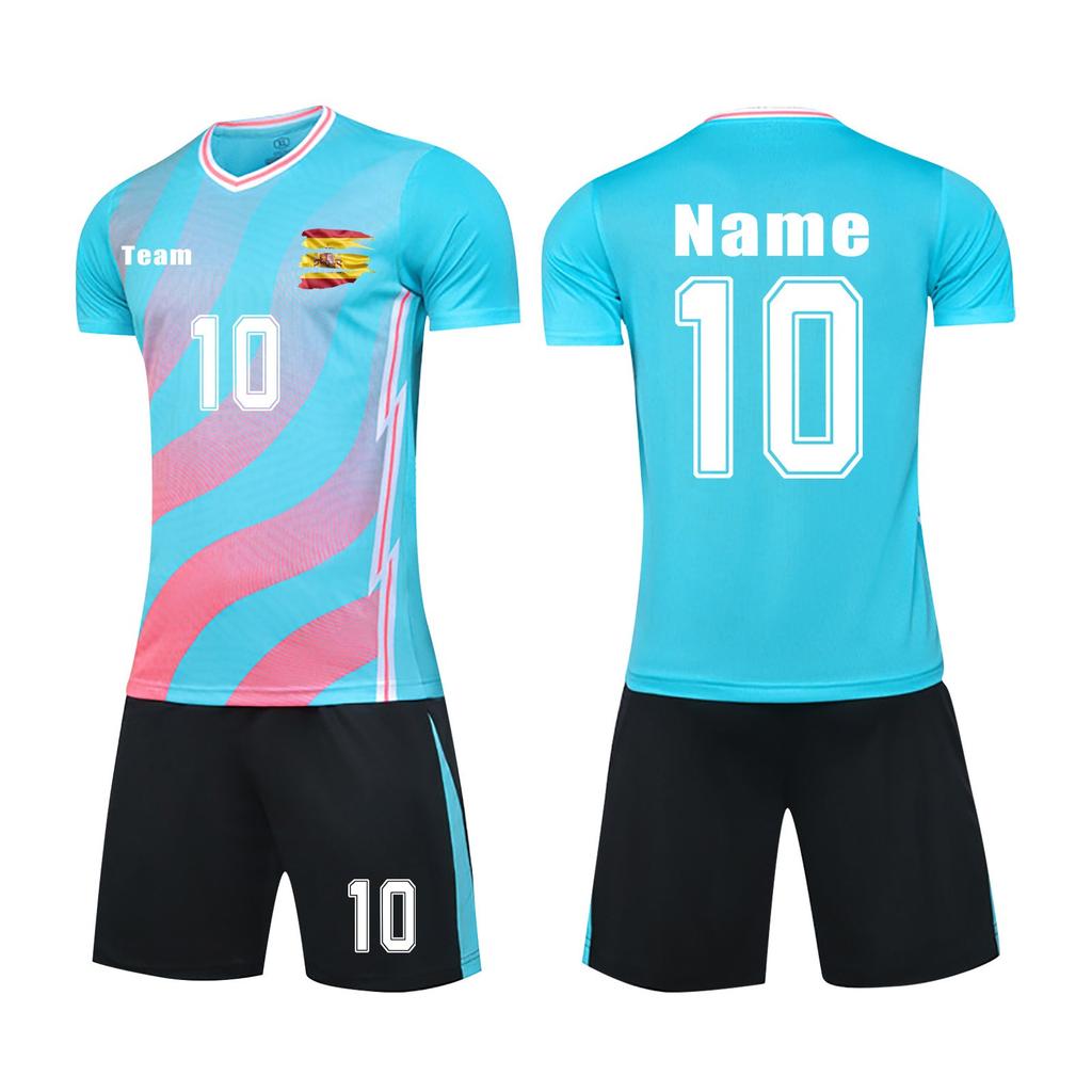 Men's Soccer Jersey Set Quick-Dry Sportswear with Shorts for Training and Matches, Sizes S-XXL