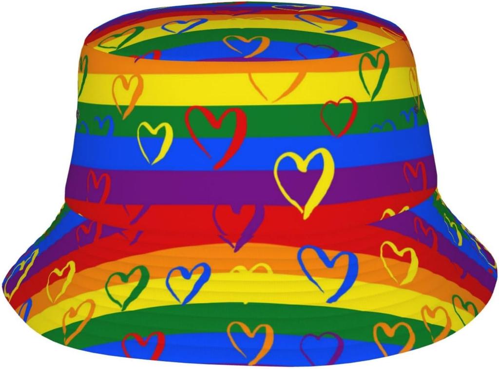 Pălărie de Pescar Lgbt Gay Pride cu Bor Lat Pălărie cu Protecție Solară Pălării de Var Curcubeu Lgbt pentru Pescuit în Aer Liber pentru Bărbați și Femei