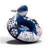 New Inflatable Double Ski Tube with Handles for Adults & Kids - Durable PVC