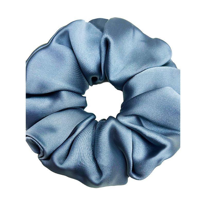 Nuovo Stile Europeo e Americano Semplice Blu Navy Scrunchie di Alta Gamma per Capelli Accessorio per Capelli Grande Fiore per la Testa Elegante Versatile Trendy
