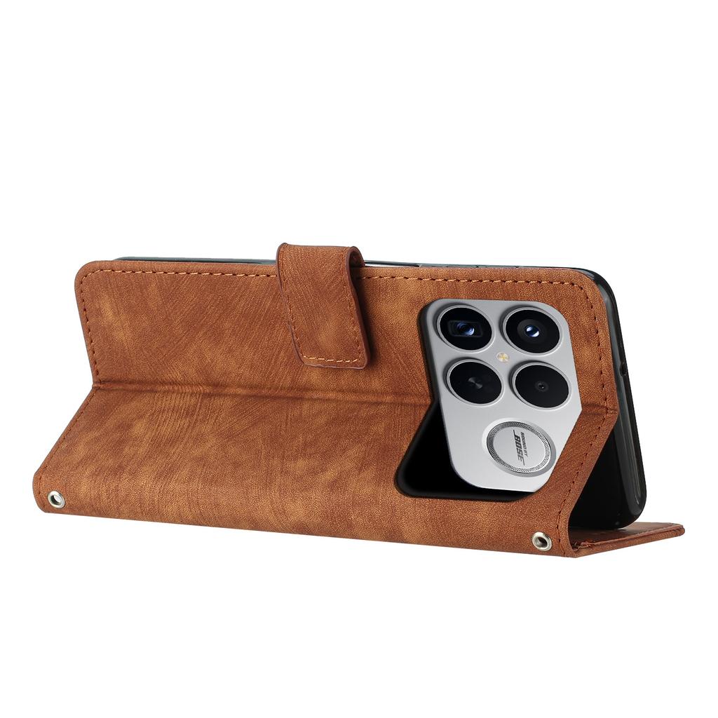 For Xiaomi Redmi K90 Pro Max 5G/Xiaomi Poco F8 Ultra Stand Case Imprinted Lines Leather Phone Cover