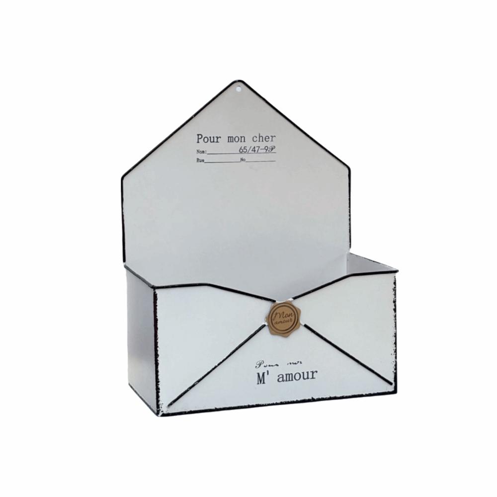 Vintage Envelope Planter Wall Mounted Metal Plant Pot Flower Container Flower Pot Balcony Hanging