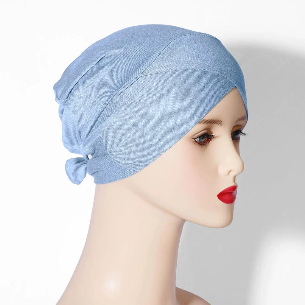 Muslim Inner Cap Hijab For Women Solid Underscarf Hijab Undercap Scarf Turban Hat Islamic Muslim Hijabs Ready To Wear Headcover