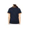 J.LINDEBERG Fitted Straight-Leg Polo Collar Twill Printed Short Sleeve T-Shirt Women Tops Navy-Blue AWKW08148-6855