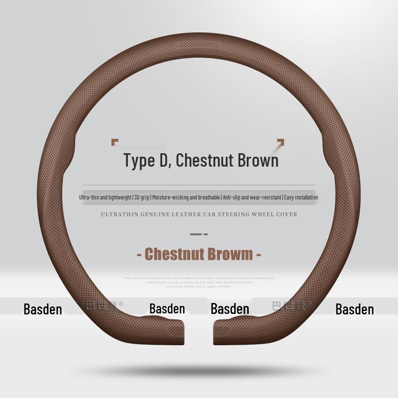 Genuine Leather Ultra-Thin Steering Wheel Cover for Nio ES6, ES8, EC6, ET5, ET7, ES7, ES5