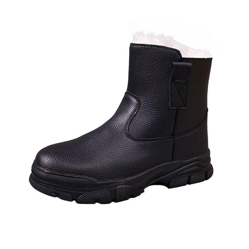 Men's Extra Thick Warm Wool Winter Boots - Waterproof Snow Cotton Footwear