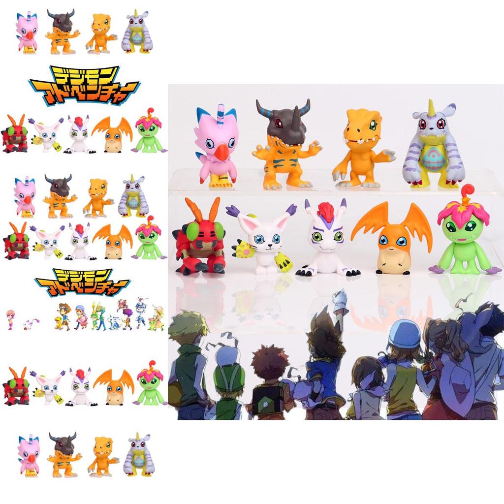 9 Stück Digimon Adventure Figuren PVC Spielzeug Weihnachtsgeschenke Kuchendekorationen Sammlerstück