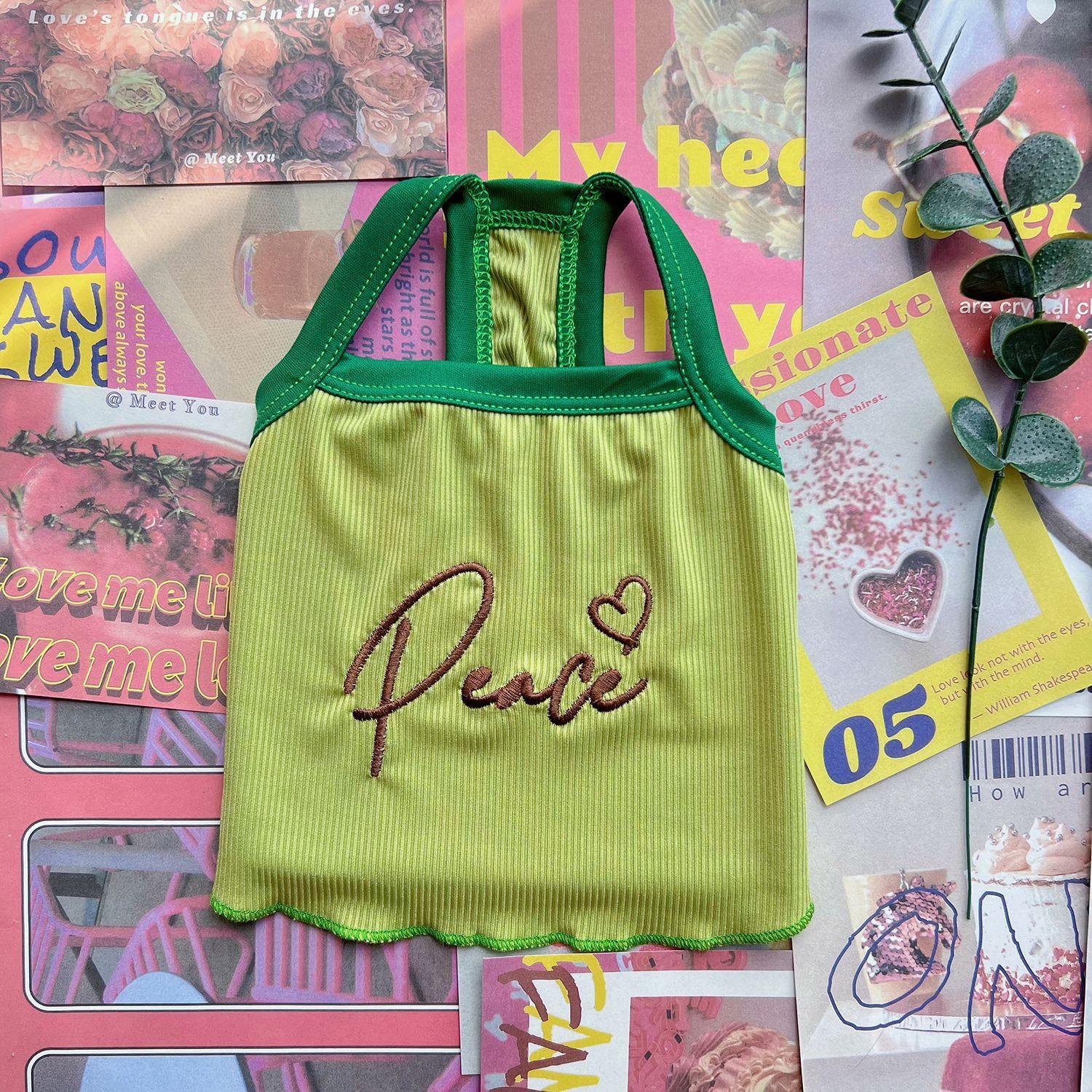 

Американский ретро ледяной шелк контрастного цвета с краем в виде листа лотоса весенне-летний жилет-слинг для домашних животных собак кошек товары для маленьких собак дышащий XXL