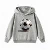 New Soccer Print Children's Hoodie, Boys and Girls' Clothing Autumn and Winter Warm and Fashionable Children's Hooded Sweatshirt