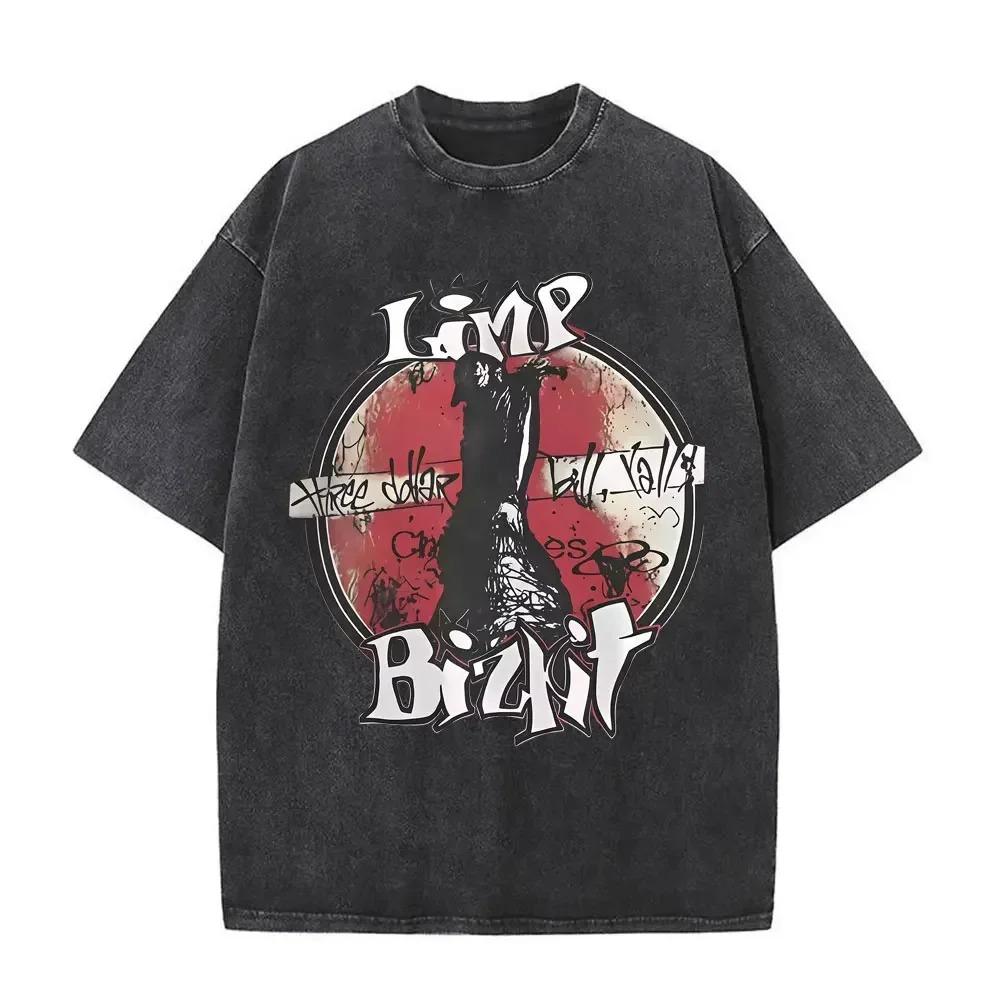 

Unisex Clothing Acied Washed Tee Shirt Rock Band Limp Bizkit Graphic TShirtHomme Graphic TShirts Unisex Washed Vintage Streetwear Tee 2XL