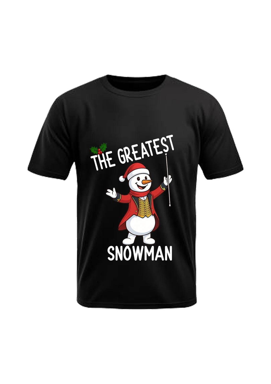 The Greatest Snowman Funny, Christmas T-shirt For Festive T-shirt Night Fun 4XL