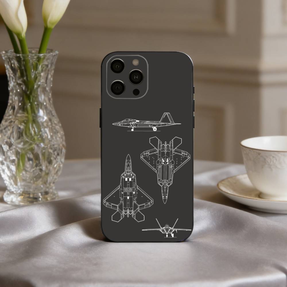 

A-Aircraft H-HelicopterS A-Airplane Phone Case For iPhone 17,16,15,14,13,12,11 Plus,Pro Max,XS,Soft Silicone Black Cover iPhone14Plus