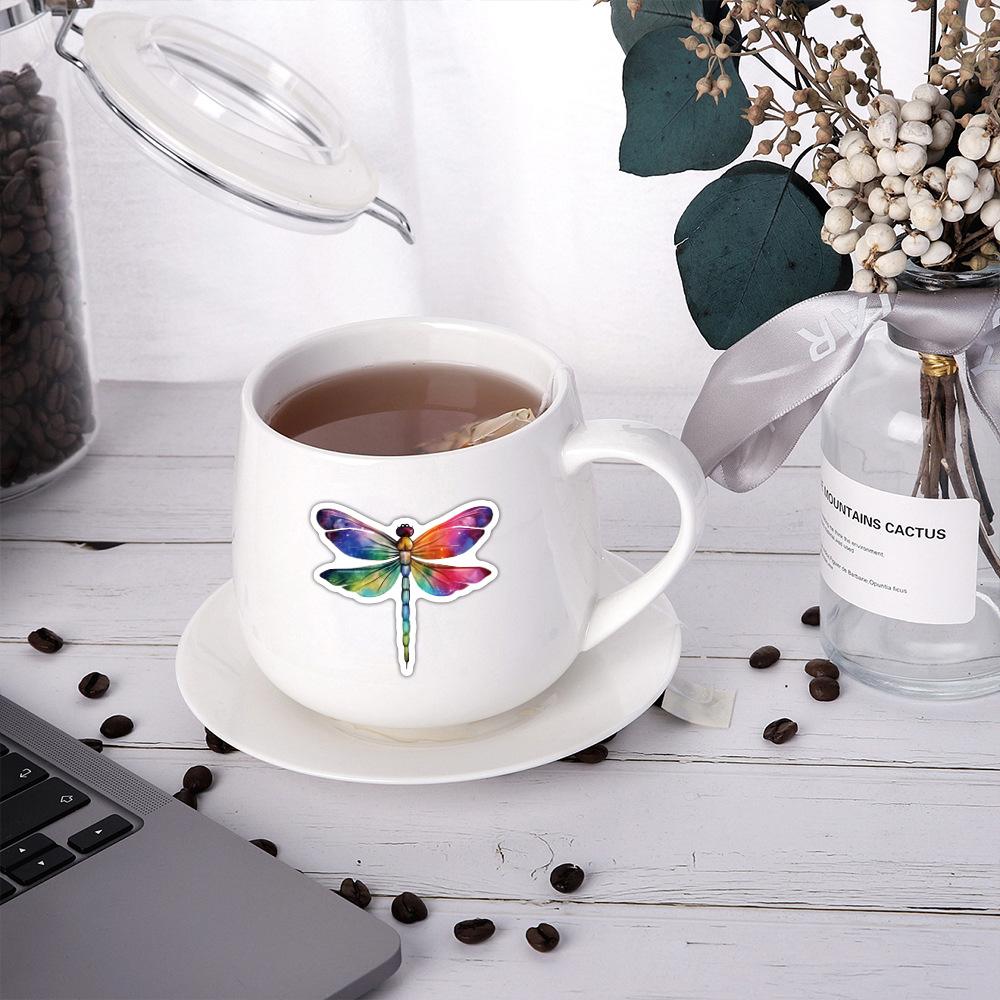 100 Colorful Dragonflies Cartoon Insect Doodle Stickers Suitcase Notebook Personalized Stickers