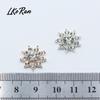 NEW 10Pcs 15mm Silver/Gold Star Alloy Rhinestone Buttons For Hair Flower Center Decoration Wedding Invitation Accessories