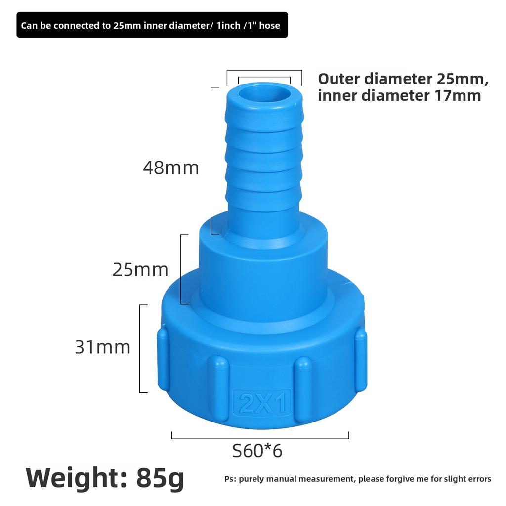 1000L IBC Tankadapter 60mm Grobgewinde Hahnanschluss Wassertankanschluss Für Hausgarten Wasserablaufverbindungen 1 Stück