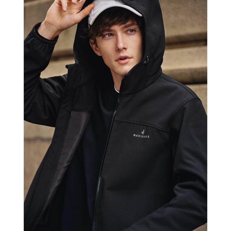 Navigare Men's 2025 Stain-Resistant Fleece-Lined Hooded Jacket