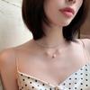 New Fashion Kpop Pearl Gold Color Goth Choker Necklace Cute Double Layer Beads Chain Pendant For Women Party Jewelry Girl Gift