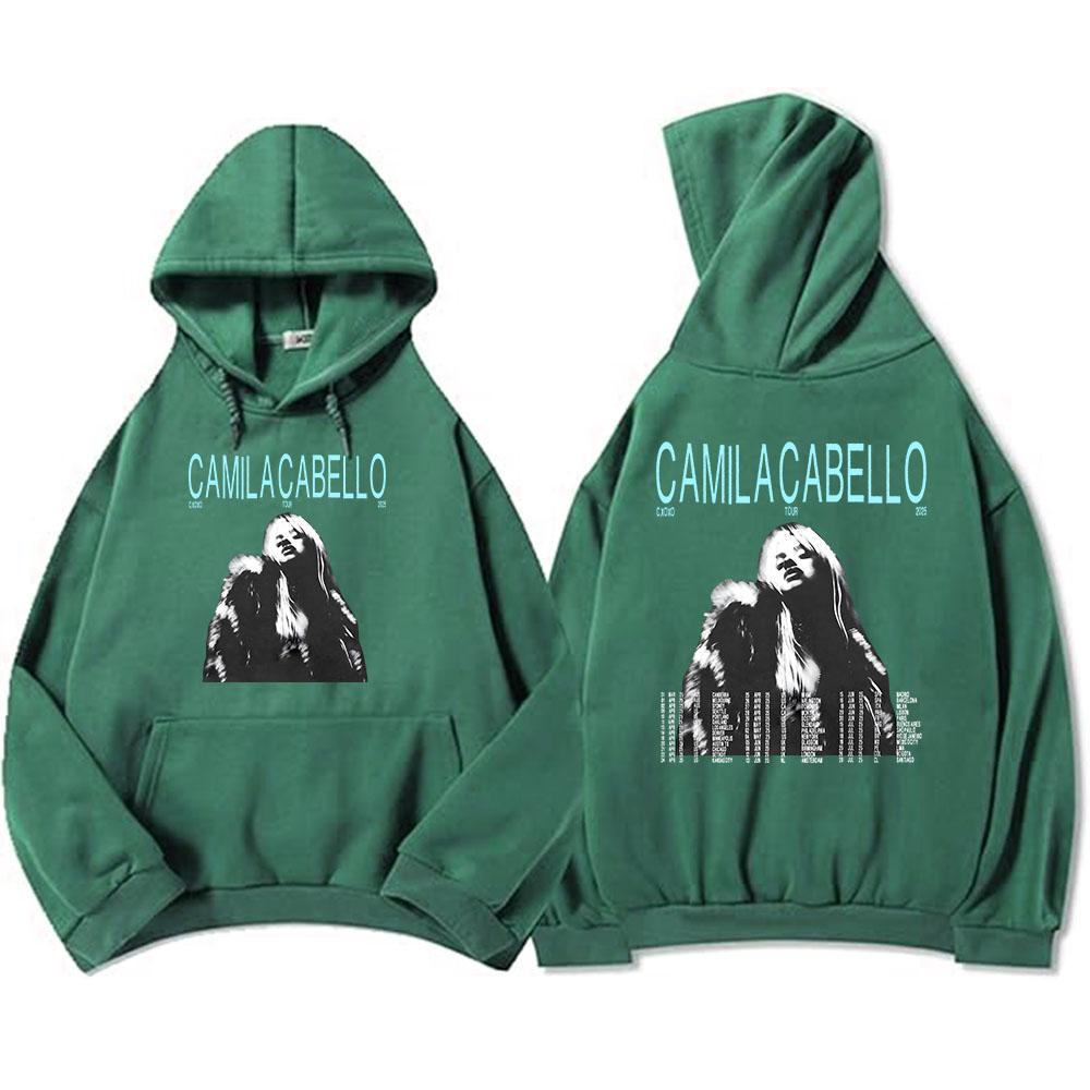 Camila Cabello Yours.C Tour 2025 Hoodies Langarm Fleece Herren/Damen Sweatshirts Grafik Kleidung Tasche Kapuzenpullover Männlich