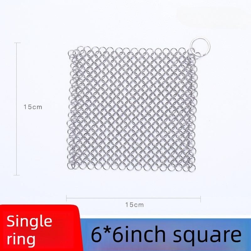 Reusable Kitchen Rust Remover Cleaning Brush Stainless Steel Scrubber Washing Net For Home Cookware Daily Cleaning Use