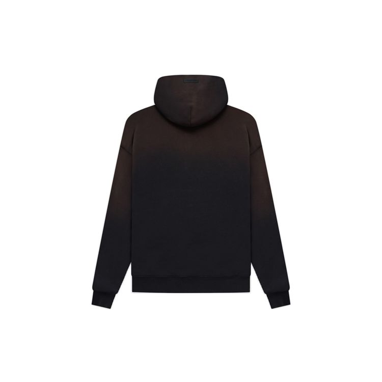 Fear of God Long Sleeve Half Zip Hoodie With Sun-Faded Logo Men Tops Vintage-Black FG50-021FLC-010