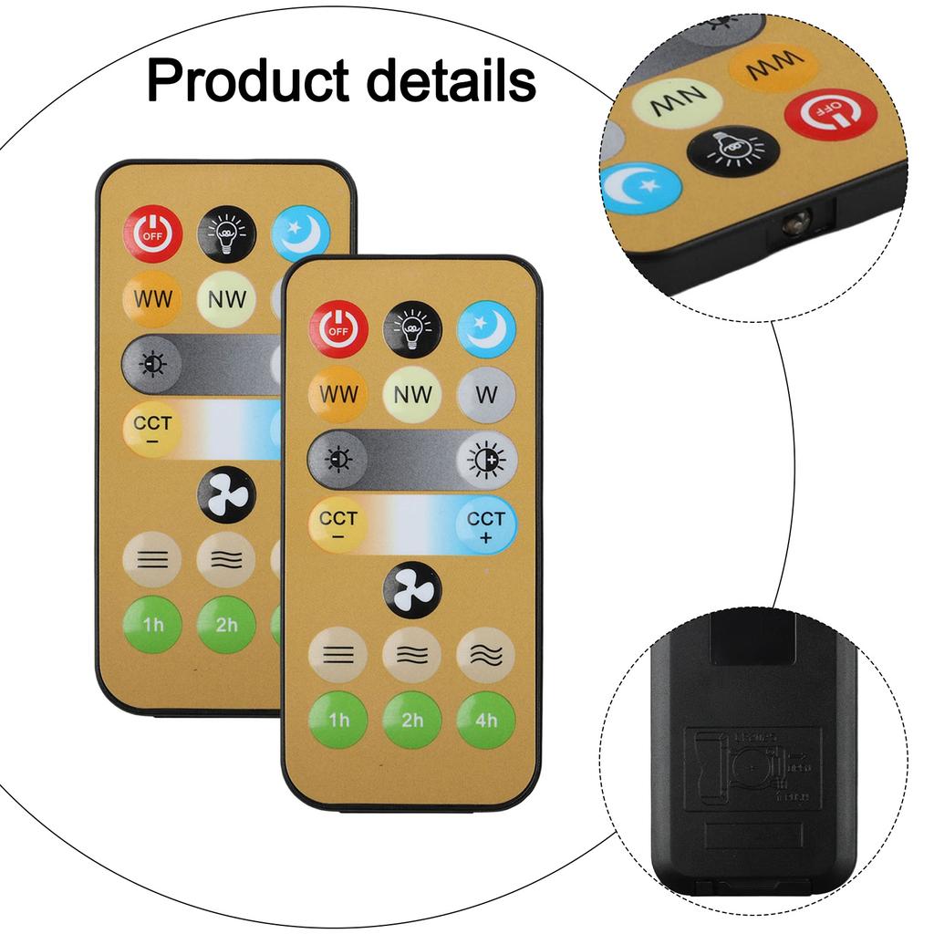 Easily Modify Brightness with Dual Pack of For E27 Ceiling Fan Remotes