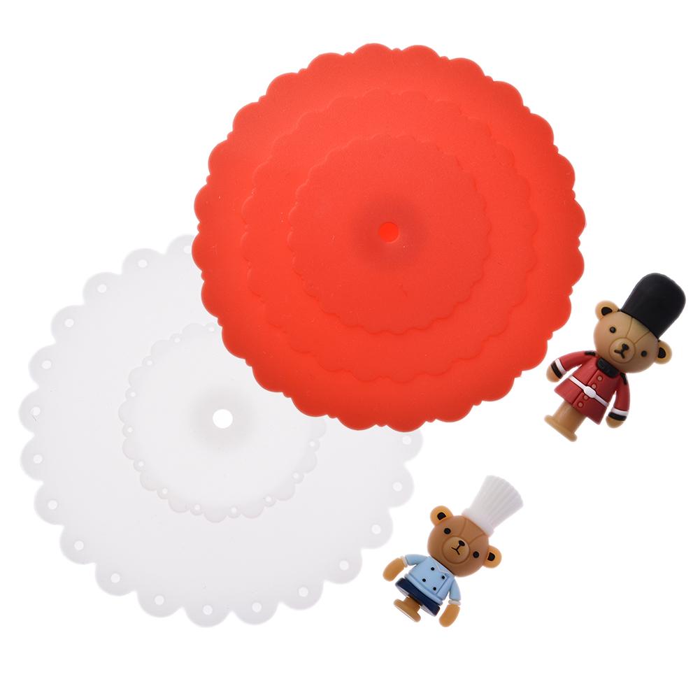 Silicone Leakproof Cup Lids Heat Resistant Reusable Sealed Cover Kitchen Accessories Tea Cup Suction Cup Lid