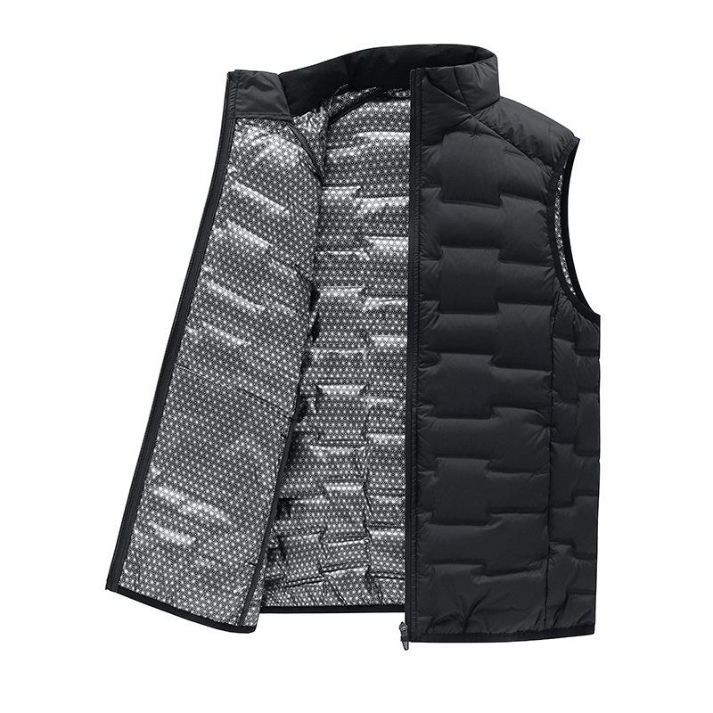 Men Winter New White Duck Down Vest Men Warm Windproof Stand Collar Sleeveless Vest Men Ultralight Waterproof Waistcoat Male