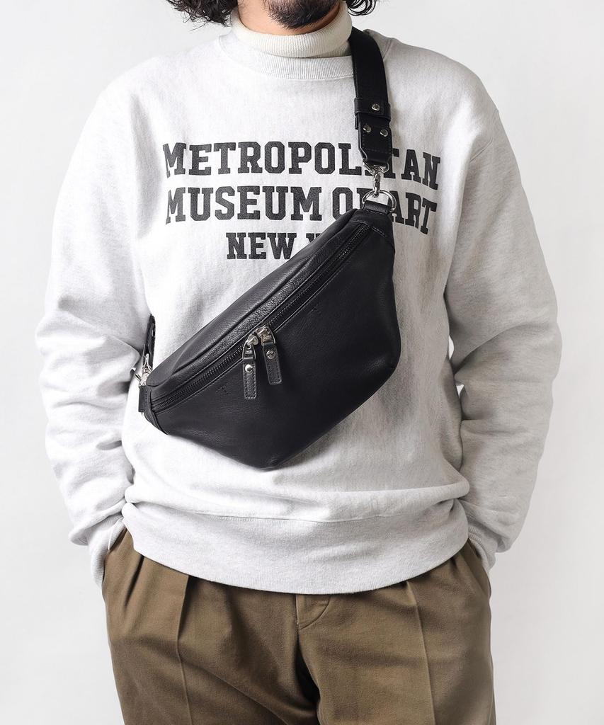 Takeo Kikuchi Flap Shoulder Bag, Men's, Black