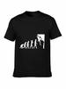 Bouldering T Shirt Evolution Rock Climbing By Stencil8 TShirt Cotton Print Tee Shirt Oversized Man Fun Short Sleeves Tshirt
