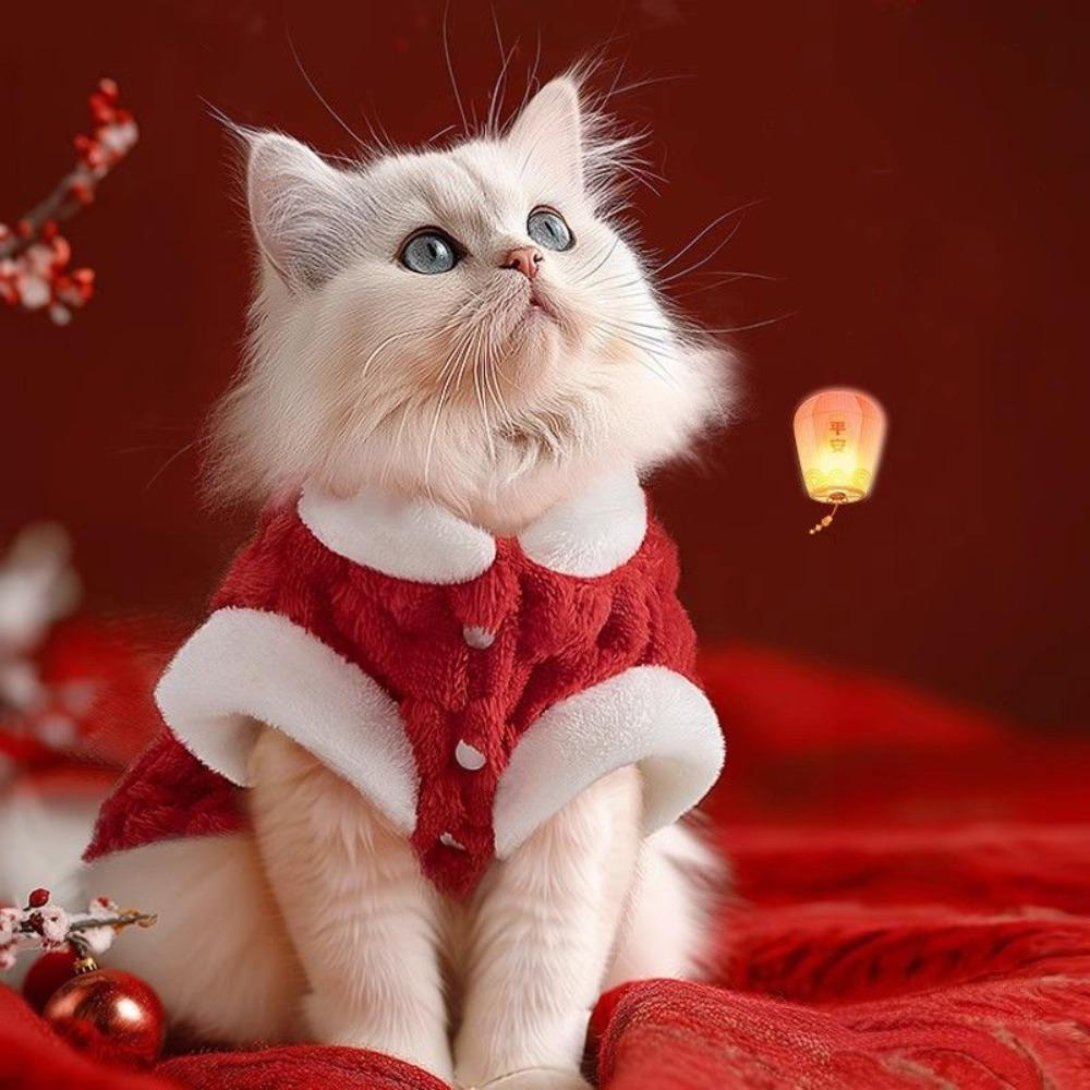 

Теплая зимняя одежда для питомцев, утолщенная одежда в стиле тан для питомцев, кошачья хлопковая одежда, осень и зима S-Style 2